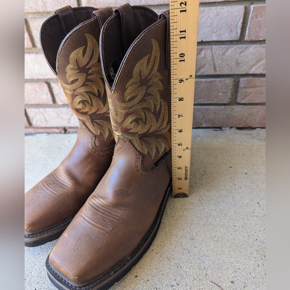 Justin Western style work boots cowboy composite toe size 9.5 men's READ - Picture 6 of 8
